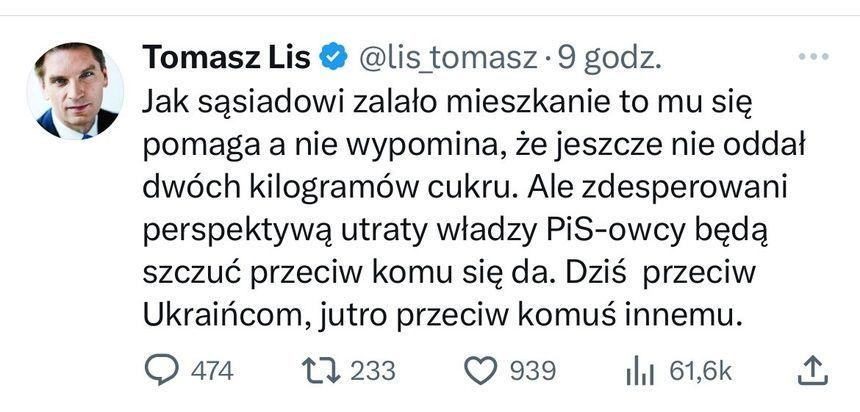 Wpis Tomasza Lisa.